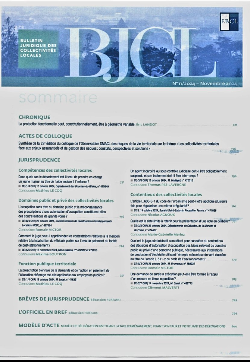 ObsSmacl's tweet image. Un grand merci au BJCL de la publication de la synthèse de notre dernier colloque sur les enjeux assurantiels et de gestion des risques des #CollTerr

En attendant la prochaine publication des actes au @JCPA1 

Bonnes fêtes à toutes et tous 
🎅🎁🎄