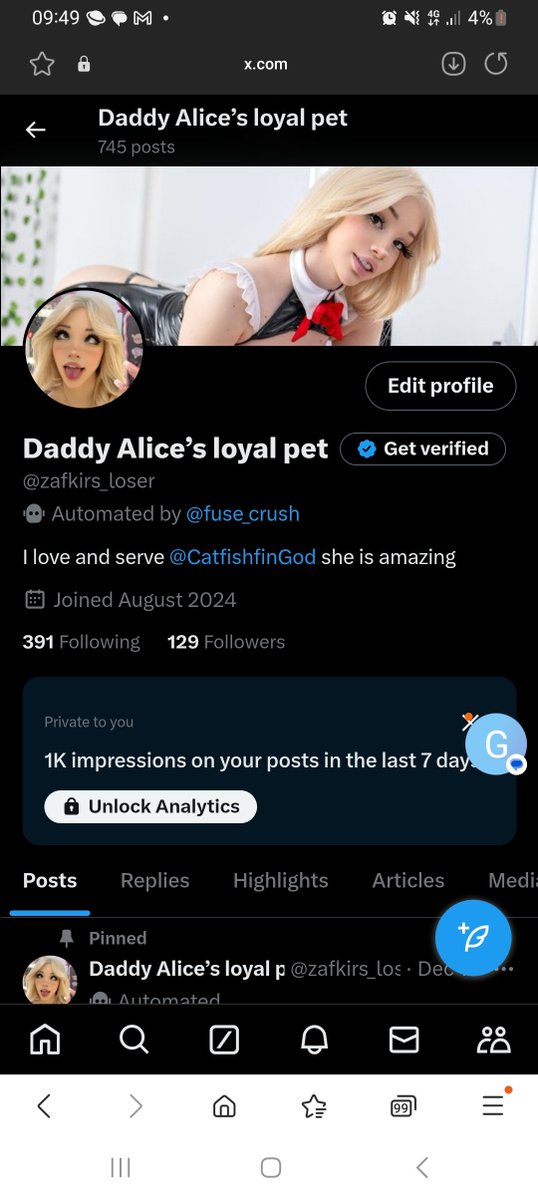 I thank <a href="/CatfishfinGod/">PayToGoon 🤑✨✨ Catfish Findom ✨ 💸</a> for allowing me ro serve her and become her loyal dog 

#wankbattle #findom #paypig #beta #gooner #RTsub