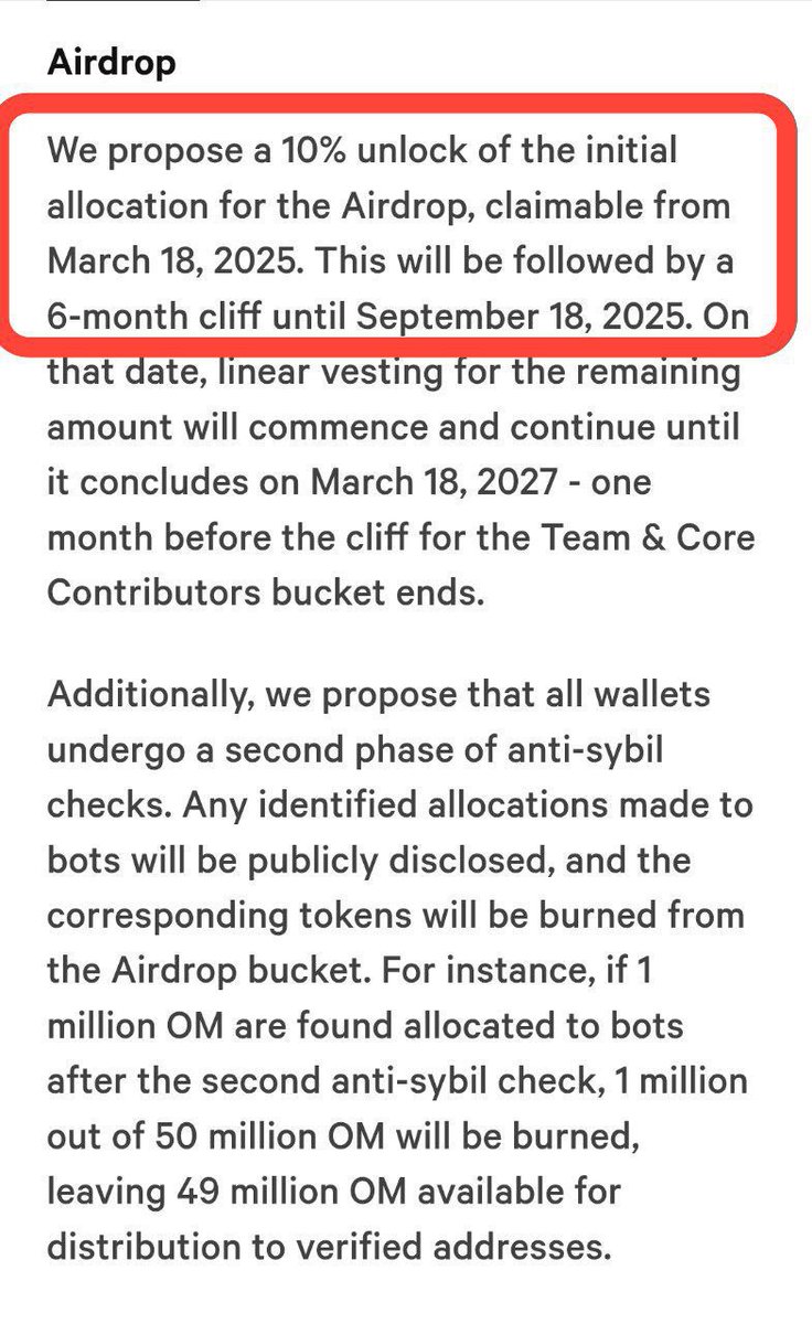 MANTRA FULL SCAM PROJECT⚠️ <a href="/MANTRA_Chain/">MANTRA | Tokenizing RWAs</a> 

     #mantrascam
#mantra_scam

Mantra Chain launched a airdrop with a pool of 50M $OM, and the team initially planned to unlock 20% of the tokens on Mainnet