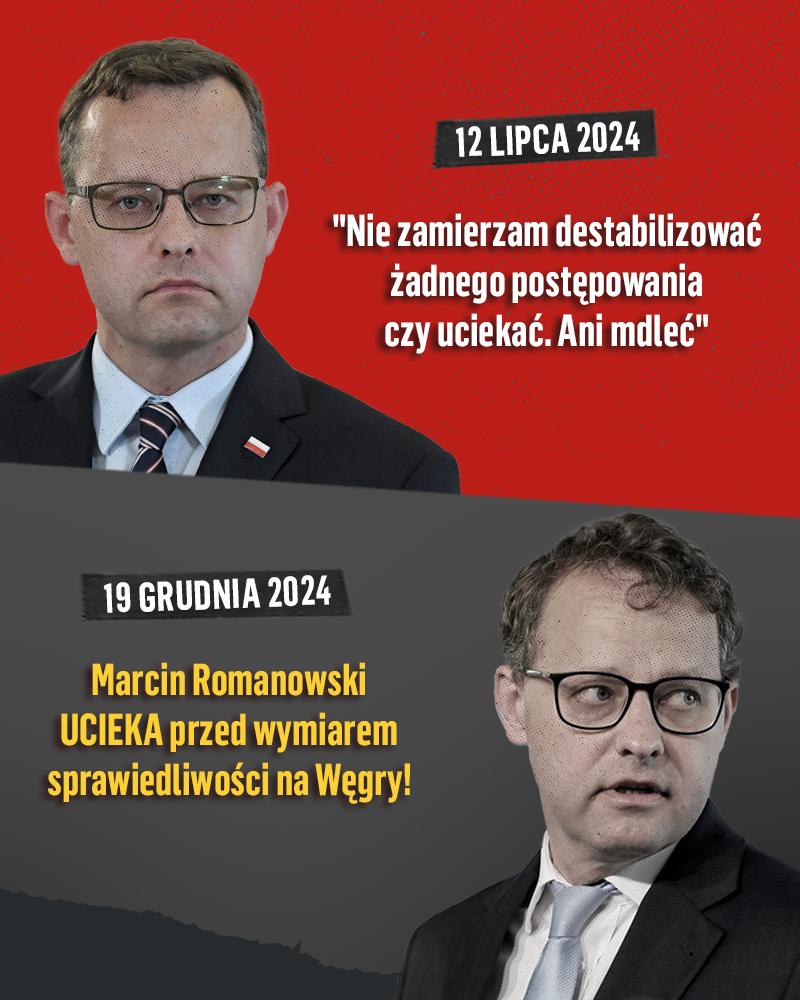 Ucieczka Romanowskiego. Tchórza Romanowskiego. 
#RuskiAzyl