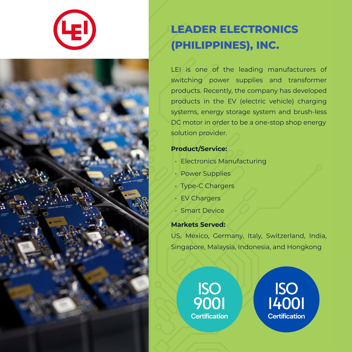 CITEMPh's tweet image. As a leader in the global electronics industry, placing 6th out of 40 countries in 2023, the Philippines offers many opportunities in both technology and sustainable business with electronics accounting for 90% of its total export earnings.

Learn more: citem.ph/p/56b62f