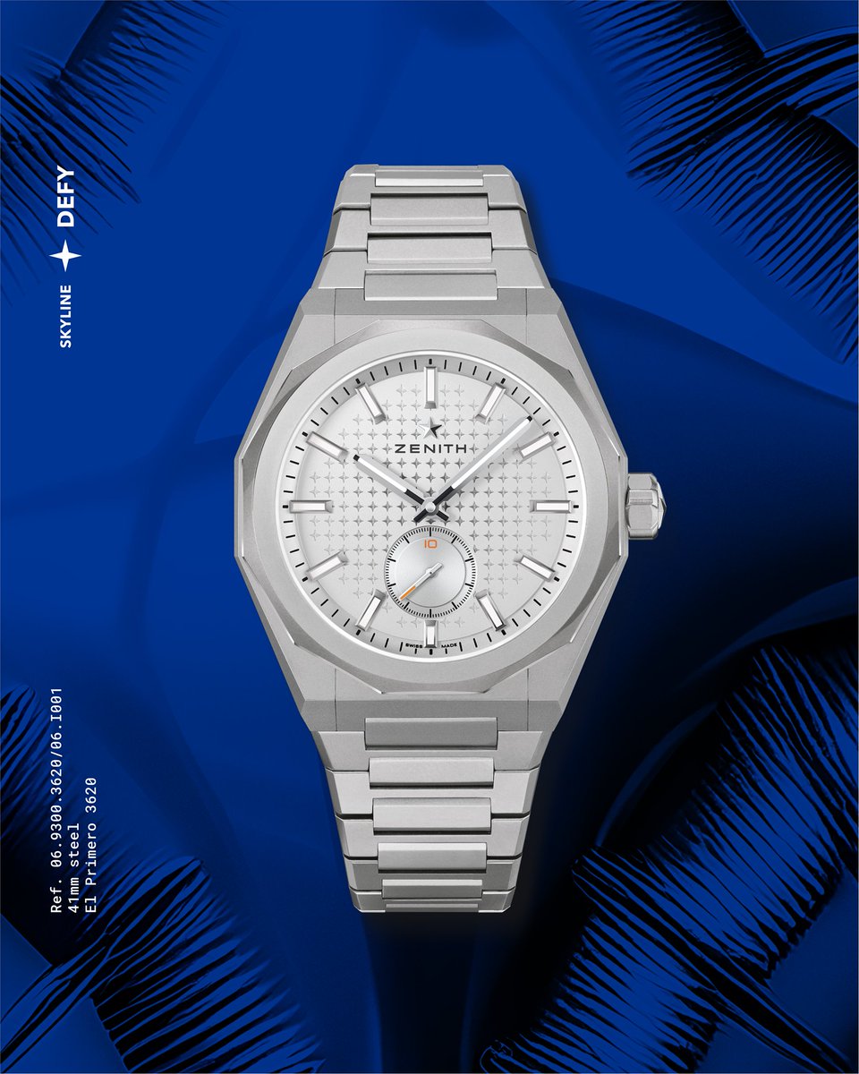 ZenithWatches's tweet photo. #ZenithxCollective: Celebrate the season with elegance and precision. The limited-edition DEFY Skyline C.X features a refined matte finish, starry-sky dial, and the El Primero calibre. Only 200 pieces available.
#ZenithWatches #CollectiveHorology #ZenithDEFY #ElPrimero https://t.co/tfpsuIVKOf