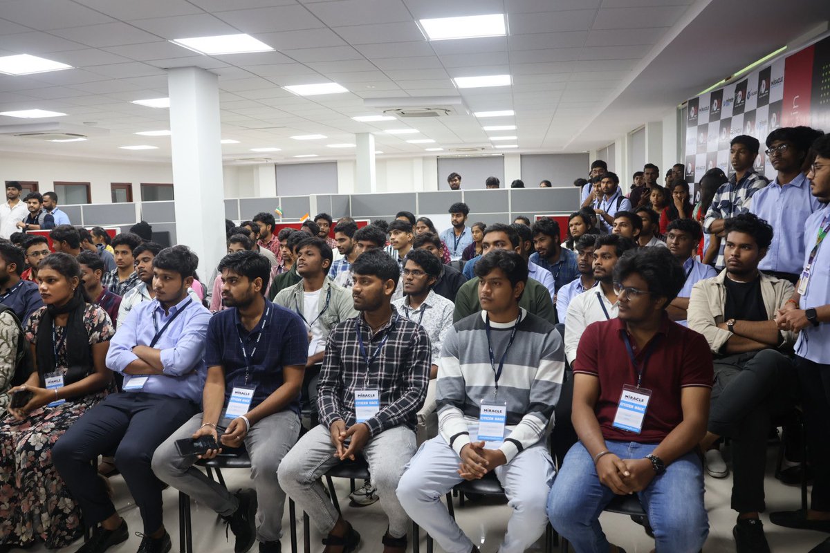 dsvizag's tweet photo. 250 students, 30 mentors, and 1 champion to emerge – Citizen Hack ‘24 is officially underway here at Miracle City! 🌟 Kicking things off with a refreshing shower and endless excitement in the air. Let the hacking begin! 🚀💻 #DS24 #CitizenHack https://t.co/XjBpSB6Ay4