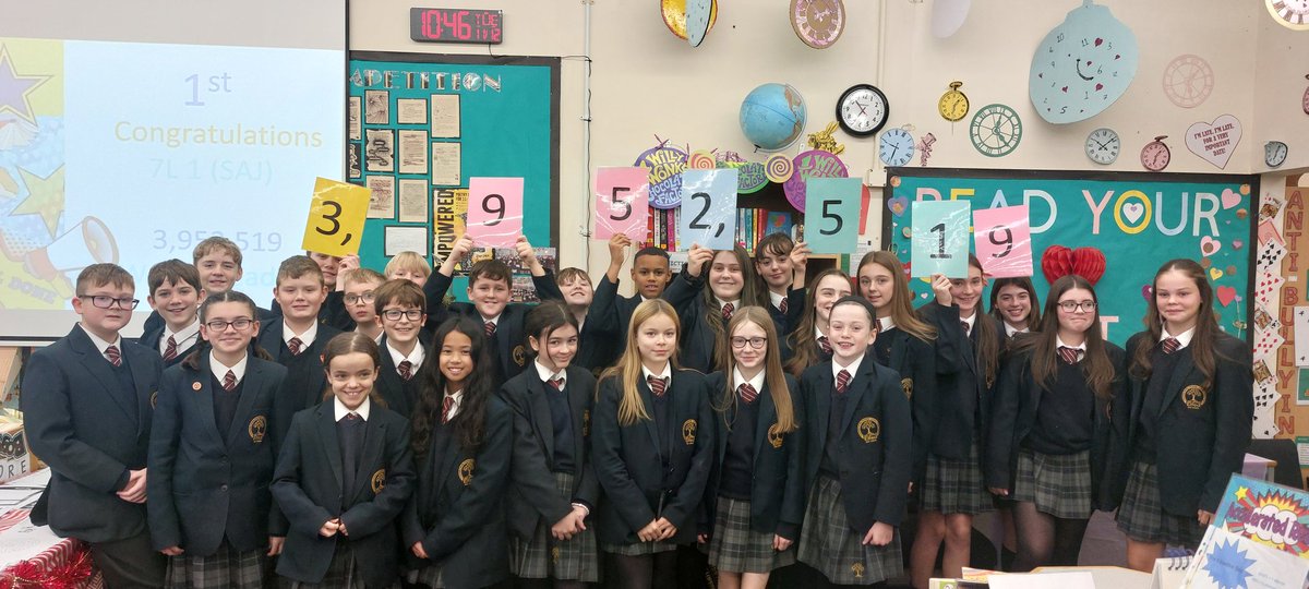 Elfed English Department (@elfedenglishdep) on Twitter photo Big shoutout to Mrs Jones and her Year 7 class for smashing it as this term's <a href="/AccReader/">Accelerated Reader UK & Ireland</a> champions! 📚✨ Your hard work and love for reading is inspiring – keep turning those pages! #ReadingChampions #Year7Win Big shoutout to Mrs Jones and her Year 7 class for smashing it as this term's <a href="/AccReader/">Accelerated Reader UK & Ireland</a> champions! 📚✨ Your hard work and love for reading is inspiring – keep turning those pages! #ReadingChampions #Year7Win