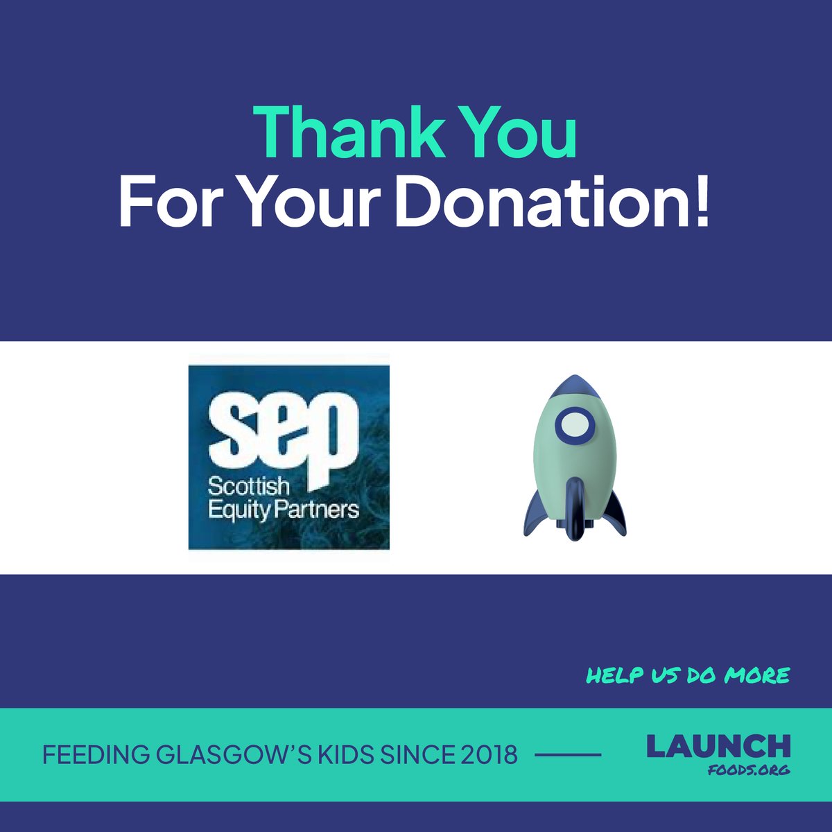 Thank You SEP Glasgow 💙

Scottish Equity Partners is a Glasgow &amp; London based growth equity firm who chose Launch Foods as their Christmas charity, donating an incredible £1,650.

Wishing you all a very Merry Christmas 🎅

#1in4 #kindness #peoplemakeglasgow #feedingglasgowskids