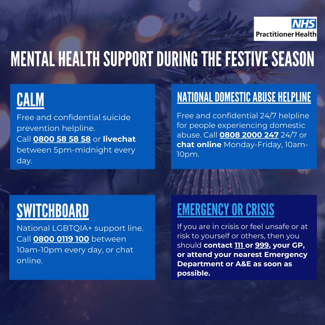 While the festive season is associated with joy, it can also affect your mental health. It's important to know what support is available to access during the holidays- download our infographic to have these resources on hand should you need them: bit.ly/4iBNEL1