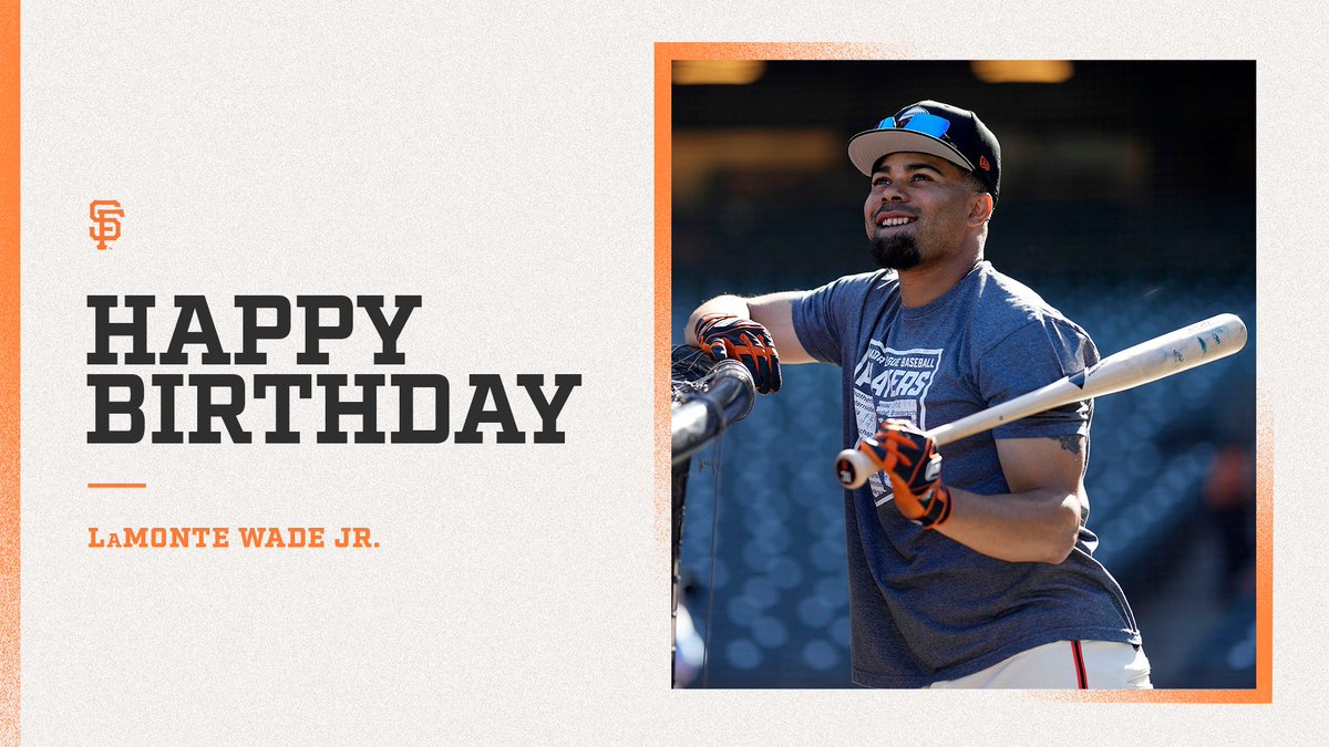 SFGiants's tweet photo. Kicking the year off with a birthday 🥳 @LaMonteWadeJr https://t.co/9xxyiLrzFI