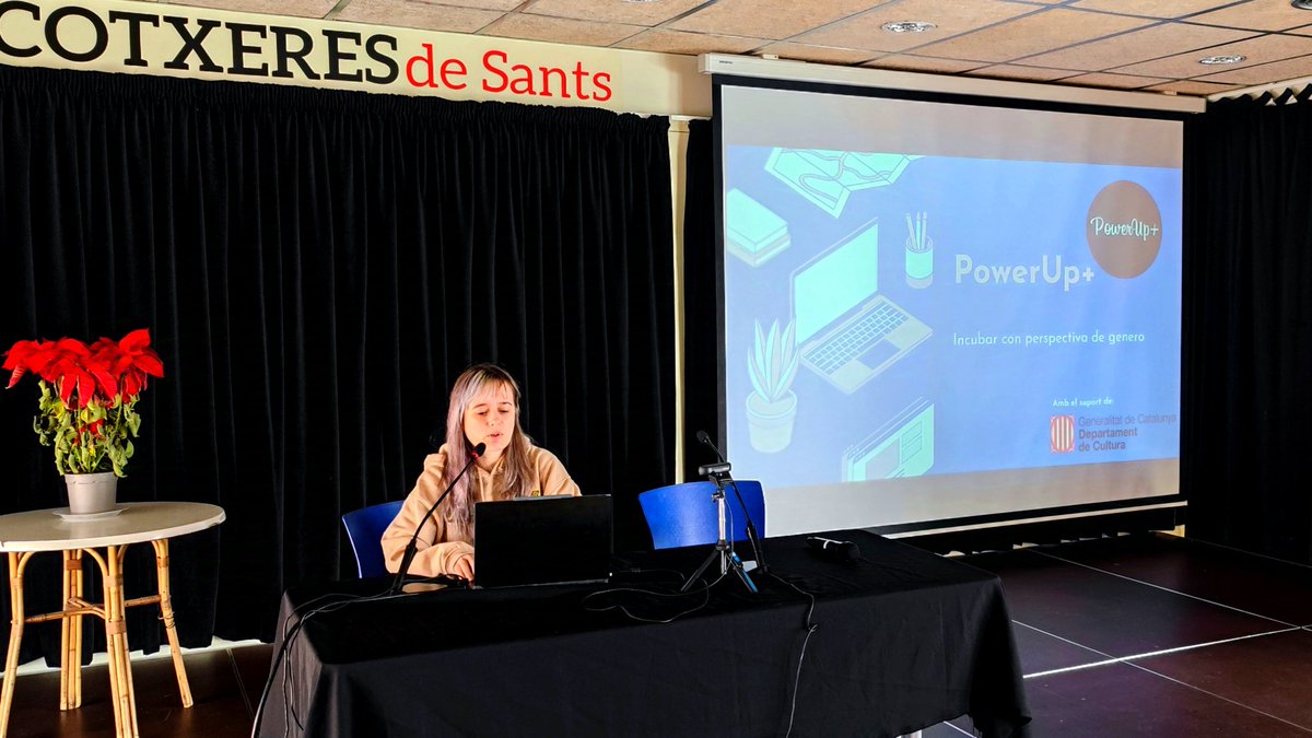 Comença el demoday del nostre programa PowerUp+ Boost d'acceleració de projectes amb perspectiva de gènere, on després de les presentacions es podran provar els projectes incubats.

Moltes gràcies als assistents, estudis i a <a href="/culturadigicat/">Cultura Digital</a> i <a href="/CotxeresCasinet/">Casinet-Cotxeres</a> per fer-ho possible.