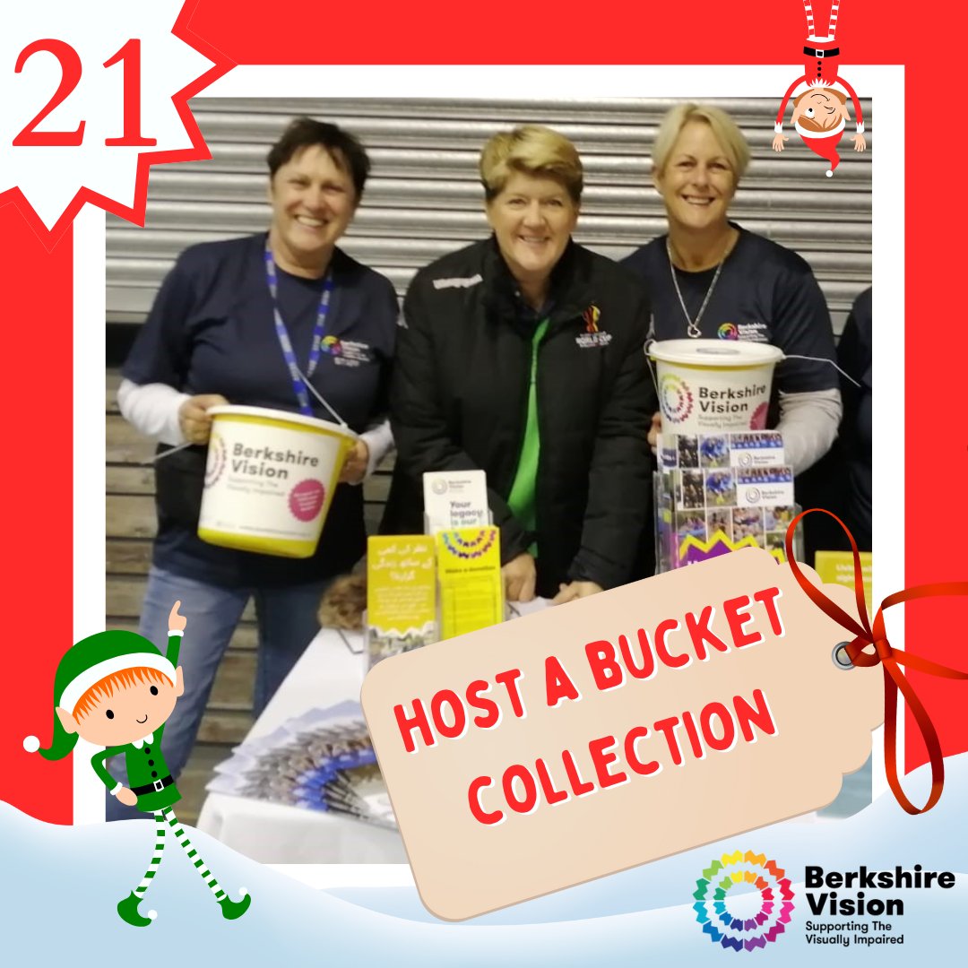 berkshirevision's tweet photo. 🎅Day 21 🎅

Could your business host a bucket collection for Berkshire Vision? 

Get in touch with Clare on 0118 987 2803 or email clare.matthews@berkshirevision.org.uk to find out more. https://t.co/8Mr2BuHd2X