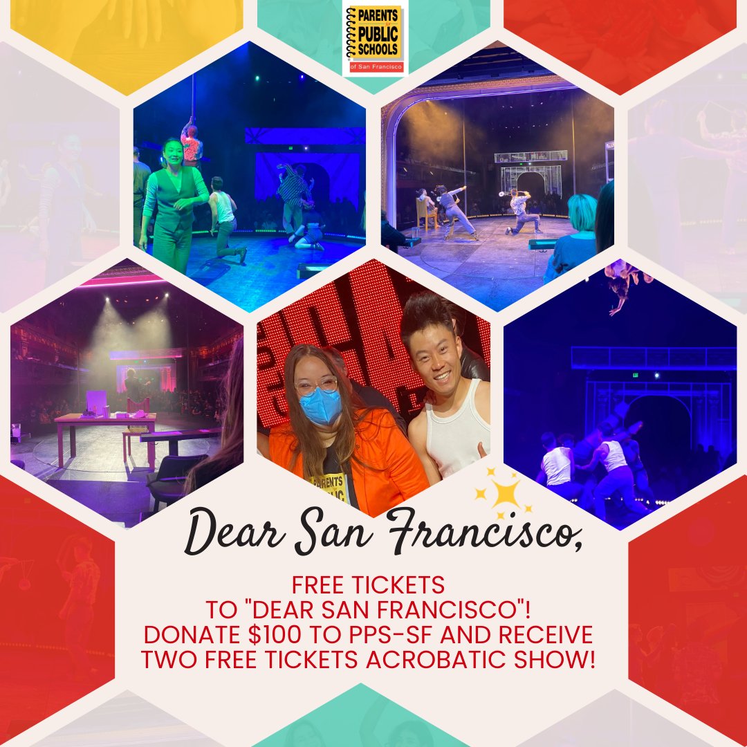 Parents for Public Schools (PPS)-San Francisco (@ppssf) on Twitter photo Experience the magic-Dear San Francisco by donating $100 to PPS by 12/31/24. You will receive two FREE tickets. “Bursting with heart-pounding excitement and death-defying acrobatics!” It's the perfect way to celebrate the holidays! Donate: bit.ly/3u5G2f7
<a href="/clubfugazisf/">Club Fugazi</a> Experience the magic-Dear San Francisco by donating $100 to PPS by 12/31/24. You will receive two FREE tickets. “Bursting with heart-pounding excitement and death-defying acrobatics!” It's the perfect way to celebrate the holidays! Donate: bit.ly/3u5G2f7
<a href="/clubfugazisf/">Club Fugazi</a>