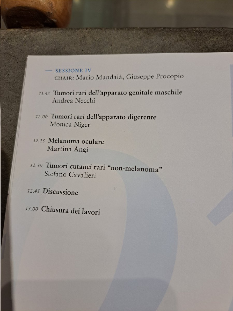 Let's start with last session of grandangolo 2024 with a special focus on rare GU tumors <a href="/ACCMEDorg/">Accademia Medicina</a> <a href="/AndreaNecchi/">Andrea Necchi</a> <a href="/SpiessPhilippe/">Philippe spiess</a> <a href="/IstTumori/">Istituto Tumori</a> <a href="/meeturoIT/">Meet-URO</a> <a href="/Mom_enji/">Monica Niger</a> #genitourinarycancer
