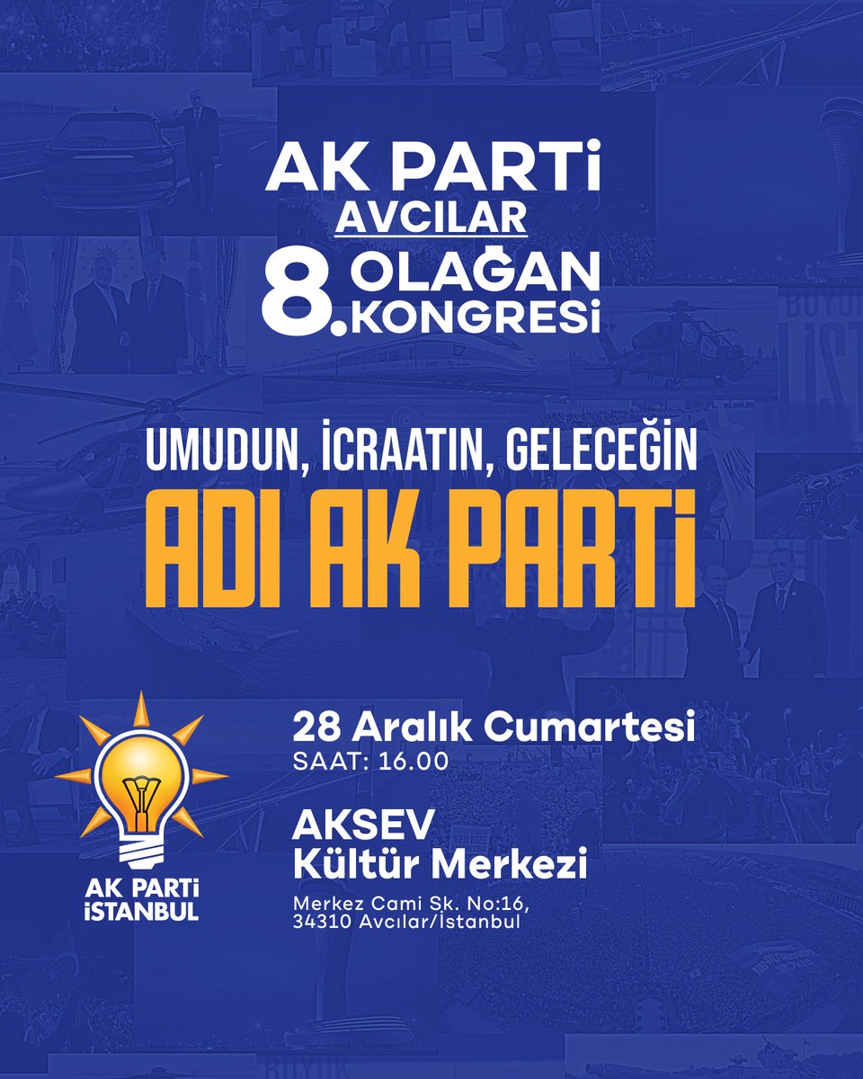 osmannnurika's tweet photo. 28 Aralık Cumartesi günü gerçekleştireceğimiz Avcılar 8. Olağan İlçe Kongremizde, İlçe Başkan Adayımız olan değerli İlçe Başkanımız @AvGurkanAksoy kardeşimizi tebrik ediyor; bu önemli demokrasi şölenimizin ilçemize, teşkilatımıza ve İstanbul’umuza hayırlı olmasını temenni ediyorum.