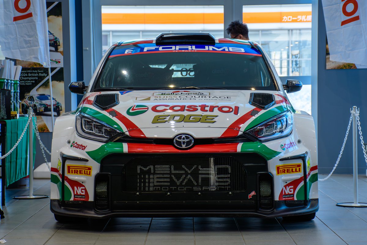 Nogi_Kanna_love's tweet photo. ’24,12,21 
CASTROL MEM RALLY TEAM GR Yaris Rally2
2024RallyJAPANでWRC2クラスで走行したカストロールカラーのGRヤリスRally2展示イベントに行ってきました‼︎
カストロールカラーのヤリスカッコいい😎
#WRC #RallyJAPAN2024 #カストロール #Castrol #ToyotaGAZOORacing #GRYaris https://t.co/XJzGcXhwnn