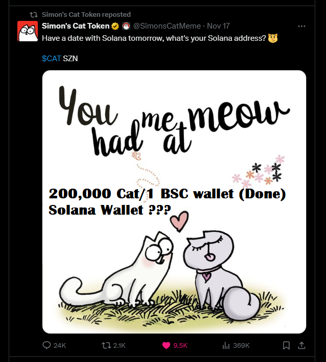 junior90128's tweet photo. @SimonsCatMeme @badmeme_coin Solana community think? https://t.co/QVTARRbEyp