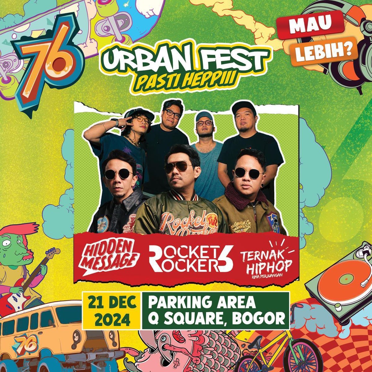 Bogor… Jam 9 malam ini on stage di 76 Urban Fest Qsquare Cibinong. GRATIS! 
Mau request lagu apa?