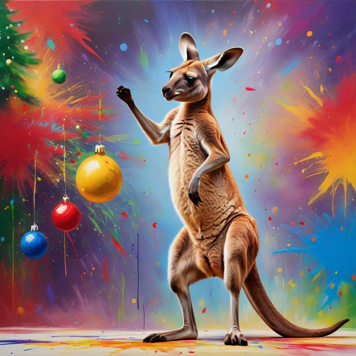BarkCanvasNFT's tweet photo. Good morning #SplatterLegions fam ! How your #Saturday is going ⁉️ Me just finished Xmas shopping 😃🎅 #GoodMorning 

The #Kangaroo wants to say 👋, in #JingleBells spirit‼️  Available at #OpenSea and #MagicEden 

SL262 @ 0.75POL #NFT #ColorChaos #XmasNFT

https://t.co/fZ5Inbzw9M https://t.co/Pl7abcoS3t