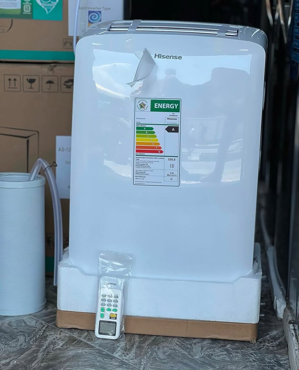 BarackStore_'s tweet image. Na hili joto ushindwe wewe tu.

Hisense POTABLE AC 

▪️UWEZO: 1200 btu 
▪️ User-Friendly Control and Display
*  Self-Diagnosis &amp;amp; Auto Protection
*  Independent Dehumidifier
*  Self-Evaporative Movement System

✅* Price: 1,100,000

:Location: K/Koo MSIMBAZI NA MAGILA

:WhatsApp:…