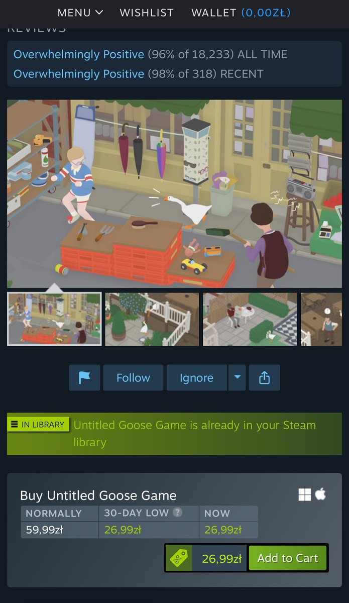 Pan_Trykot's tweet image. Na Steamie jest aktualnie w promocji najlepsza gra i nawet nie zapraszam do dyskusji. SYMULATOR GĄSKI. 10/10 GOTY