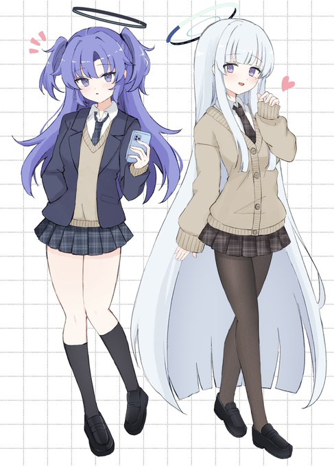 ブレザーユウカとカーディガンノア 