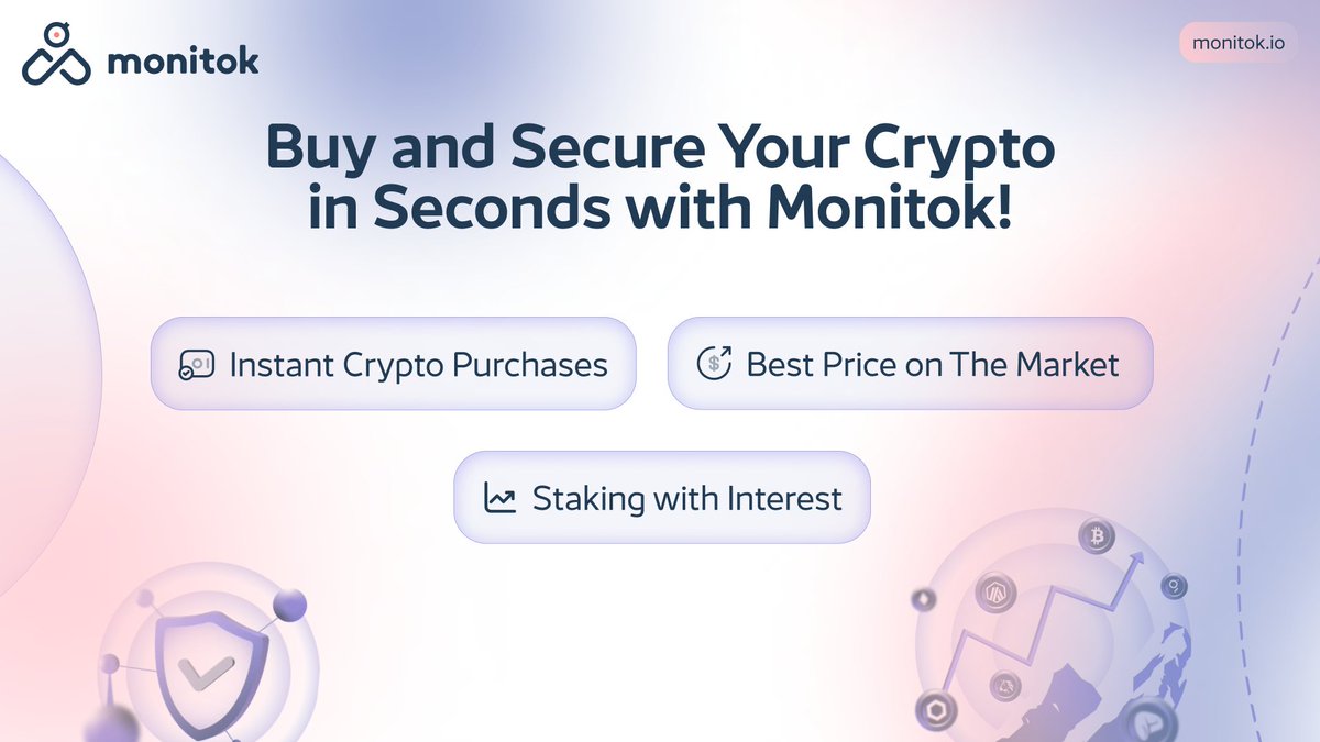 Looking to buy crypto with ease and security? Monitok is here to make it happen.

🔹Purchase Crypto Instantly
Buy cryptocurrencies using SEPA bank transfers or your credit card, starting from as little as 2 EUR.💳

🔹Get The Best Market Prices
Monitok aggregates prices from 100+