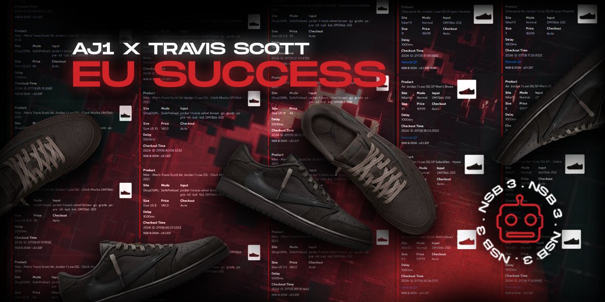 The best Nike bot in EU, is about to kickass in the US!
1x Repost Wins 1x NSB key 🔑