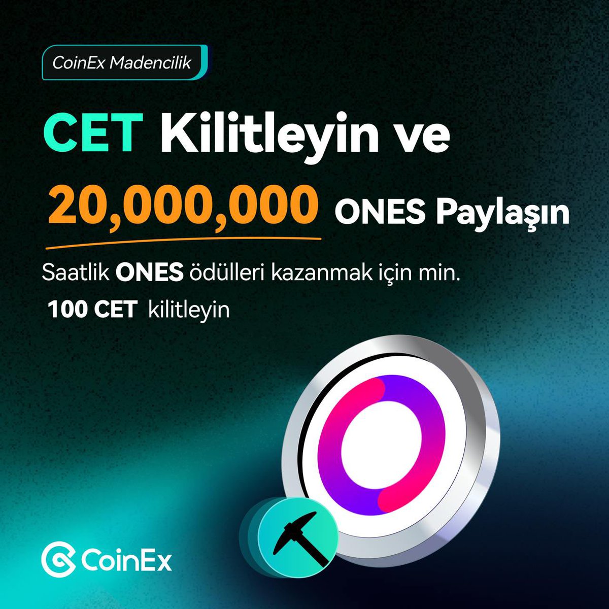 Cryptosahintas's tweet image. #CoinEx borsasında Yeni #Launchpool 
💰$CET kilitleyin ve 20M $ONES paylaşın!

🗂️ @OneSwap, @CoinEx_CSC üzerinde inşa edilmiş merkeziyetsiz bir borsa protokolüdür.

🕢 Son tarih Dec 29, 2024
➡️ coinex.com/s/41E6

#CoinExMining #ONES #CoinExMadencilik @CoinEx_Resmi…