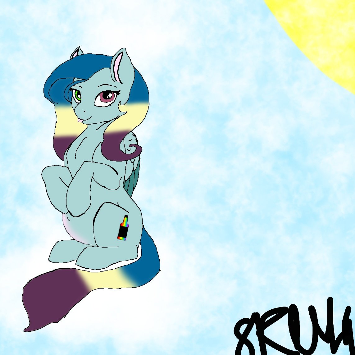 My OC  rainbow Jack happy soon be  mama