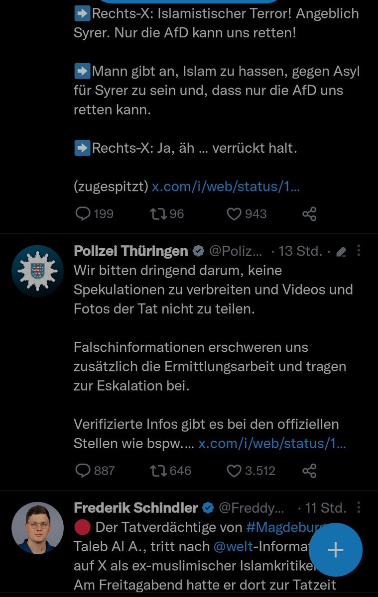 Halderim's tweet photo. Twitter heute, Spekulationen und dazwischen noch die Polizei die bittet nicht zu spekulieren. https://t.co/6SWYK03HBV