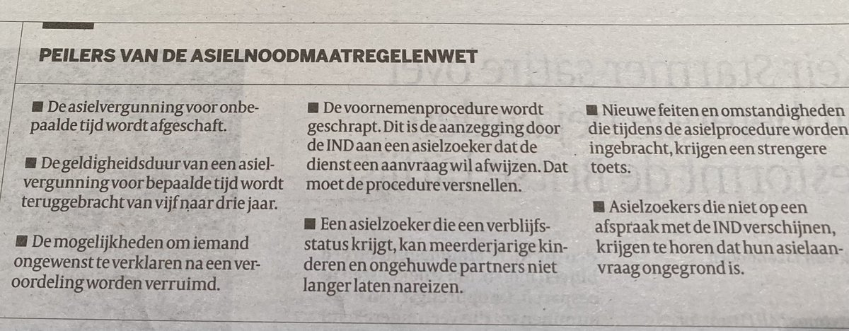 #Faber #asielwet Waarom is half NL hier tegen ? Lijkt zeer redelijk en al ingevoerd in meerdere EU landen