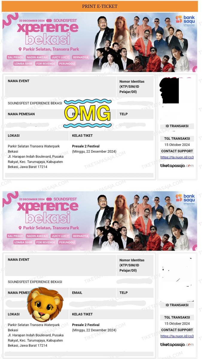 liongirlss's tweet photo. Wts 2 tix festival soundfest xperience bekasi, 200k/2 tix boleh nego

#wts #soundfest https://t.co/6lJsBfgPOv