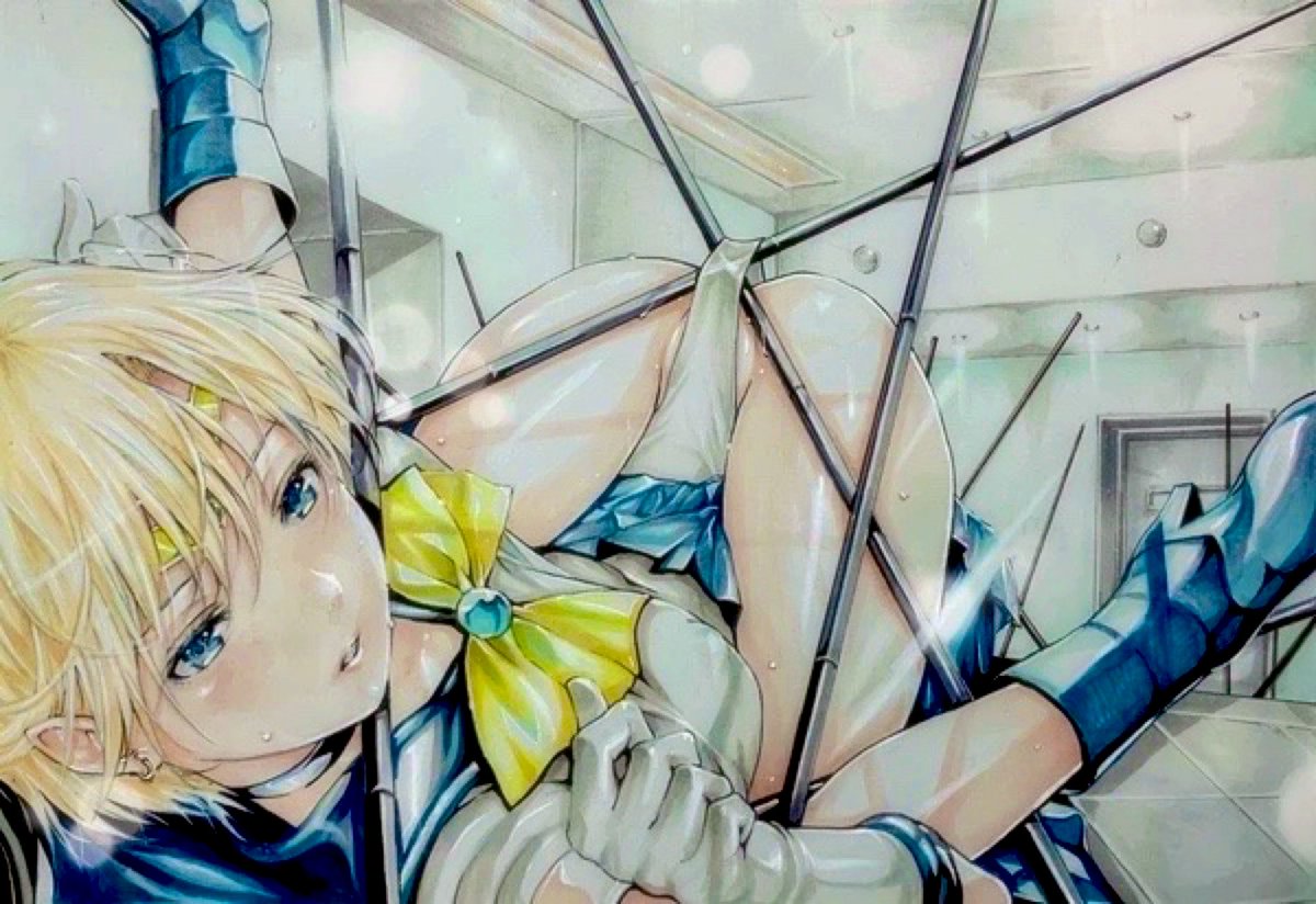 ギリギリで回避Σ(゜д゜lll)⁉️
 #セーラームーン
#セーラーウラヌス
#ヒロピン
#イラスト
#アナログ 