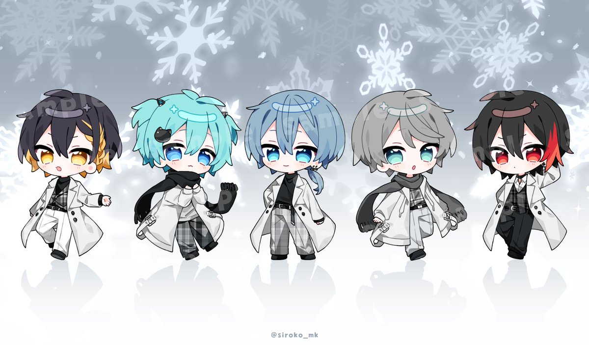 めろんぱーかーさんの冬グッズ用にSDイラストを描きおろしさせて