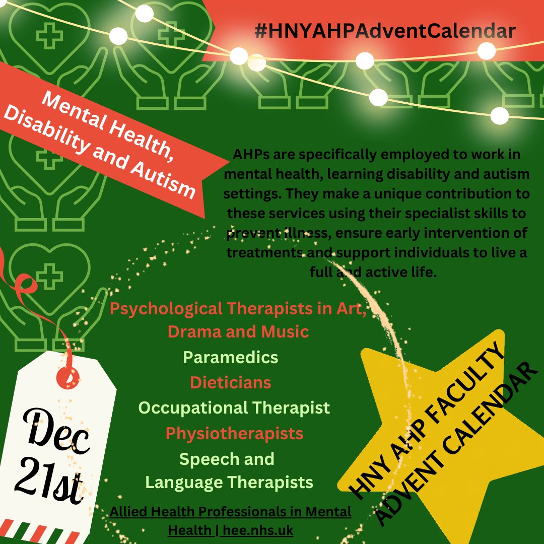 On the 21st day of Christmas HNY AHP Faculty shares with you: