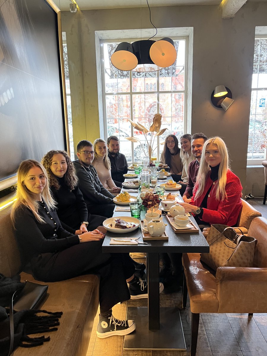 Our group meeting this time as a team brunch! Merry Christmas from The Kovac Lab!