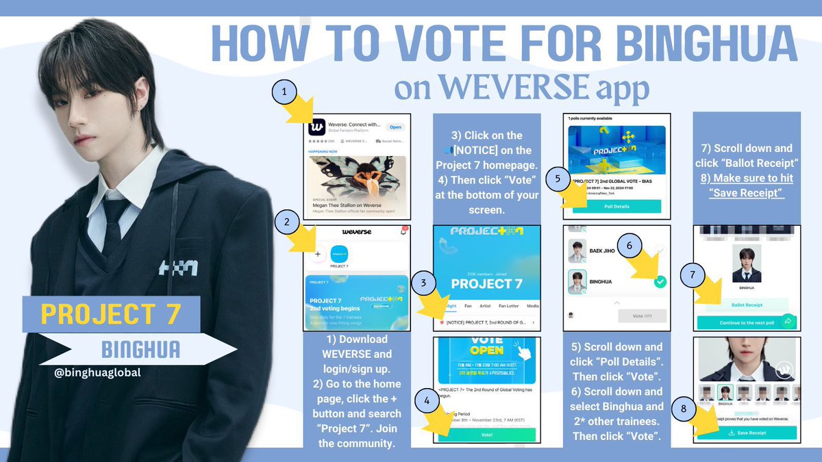 haobin photocard giveaway ♡

1 winner of a set of haobin photocards

mechanics:
ෆ rt and like
ෆ vote BINGHUA everyday (until 27 Dec) on the weverse app
ෆ more votes = more chances to win 
ෆ reply with your ballot receipts