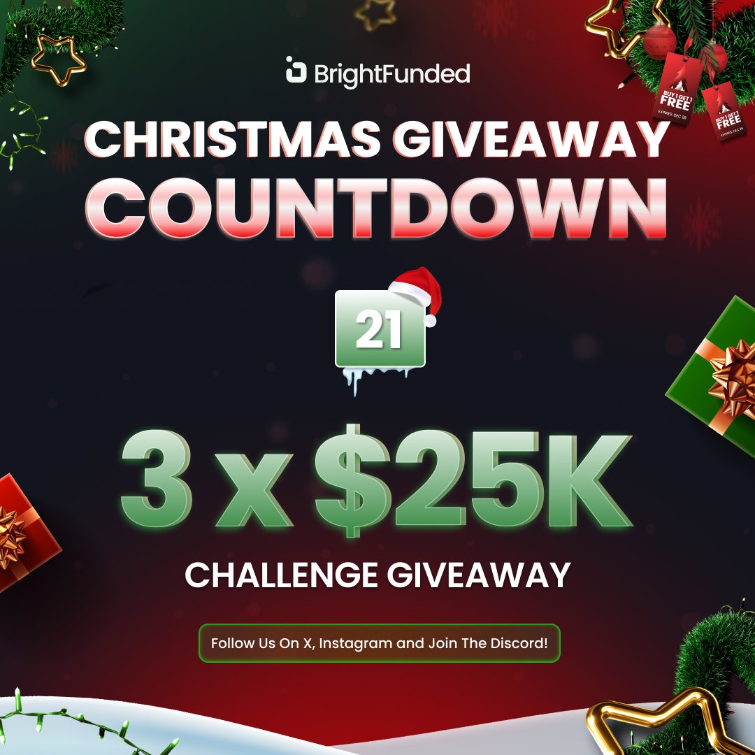 Day 2 Of Our Festive Calendar! 🎁

The Prize Up For Grabs?

3 x  $25K Challenges! 🎁

1. Follow Us Here, On Instagram and Join the Discord
2. Like and Retweet
3. Tag 2 friends

Good Luck! 🤞
