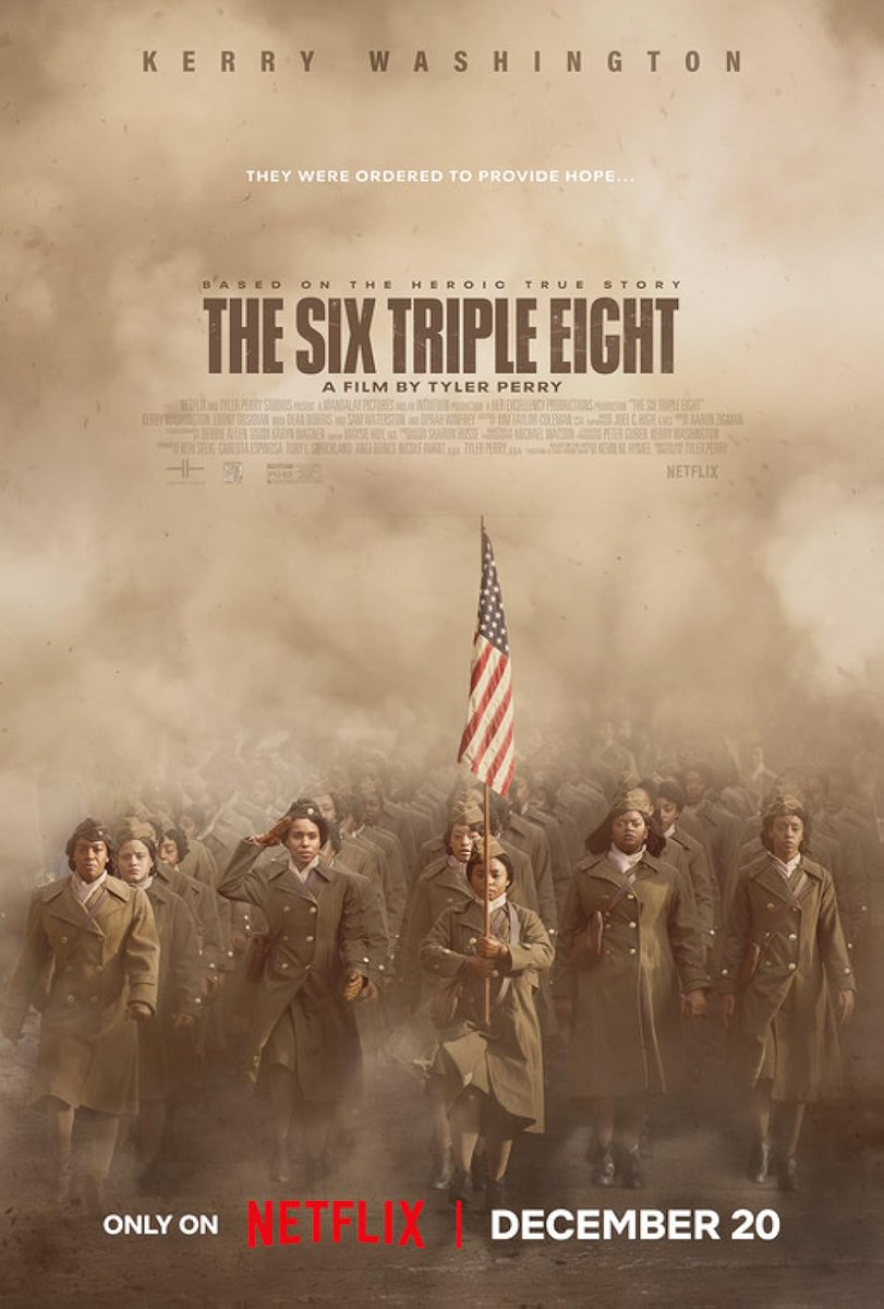 Quand j'observe l'infographie des affiches du nouveau film " THE SIX TRIPLE EIGHT " de Tyler Perry avec Kerry Washington sur Netflix, je me dis qu'il nous reste encore beaucoup de chemin à parcourir. J'adore étudier ces petits détails qui font la différence #TheSixTripleEight