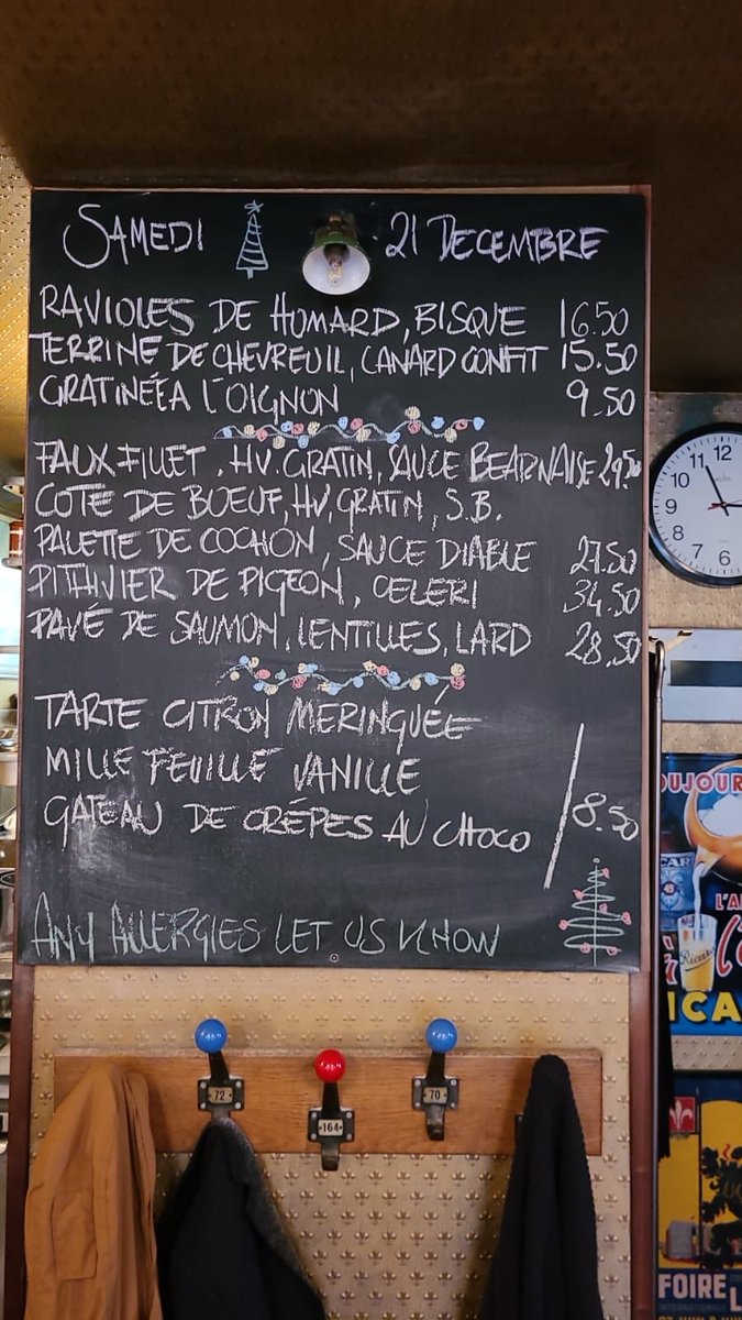 Aujourd’hui au menu dès midi. Bon appétit!