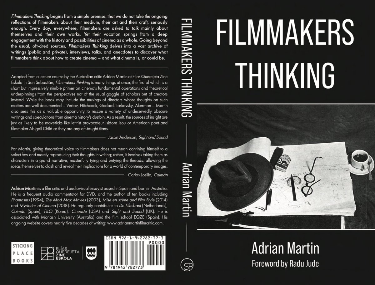 AdrianMartin25's tweet image. If anyone is having trouble buying a copy of FILMMAKERS THINKING from Amazon, it’s because the print-on-demand process (which is the only way to get the book) goes a little slow over Xmas, and because this book is actually selling !! So just hang on, the flow will continue soon.