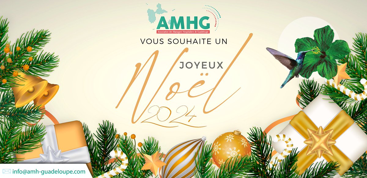 🌴☀️ L'ASSOCIATION DES MANAGERS HOSPITALIERS DE GUADELOUPE ET SON COMITÉ SCIENTIFIQUE (AMHG) VOUS SOUHAITENT UN JOYEUX NOËL. Prenez soin de vous et de vos proches.

#amhg #colibri #guadeloupe #Manager #hopital #ehpad #clinique #soins #medicosocial #ifcs #ght #formationcontinue