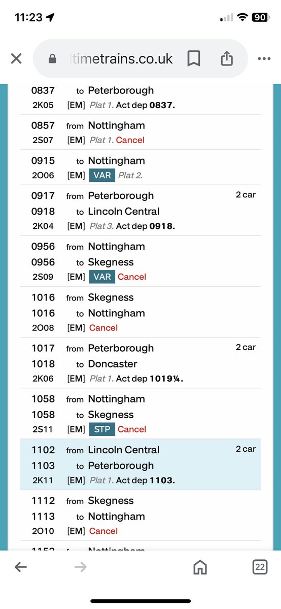 MatthewUpsall's tweet photo. @EastMidRailway Nothing west of Sleaford also https://t.co/TtHCALf8tj