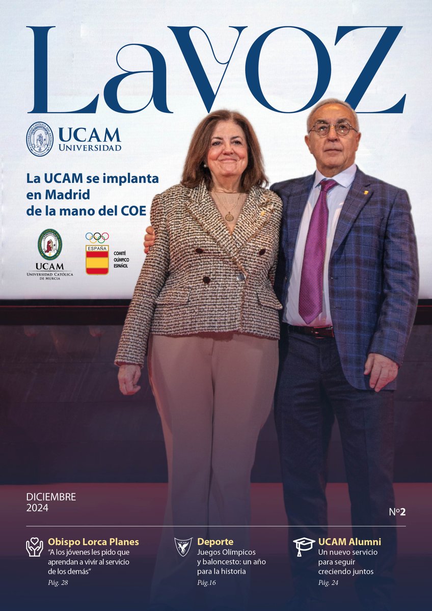 📢 Ya disponible el número 2 de 'La Voz de la UCAM' en formato revista. La puedes encontrar en el campus y en algunas parroquias de Murcia. Si lo prefieres, también está disponible en formato digital. 

➡️ heyzine.com/flip-book/bf9c…