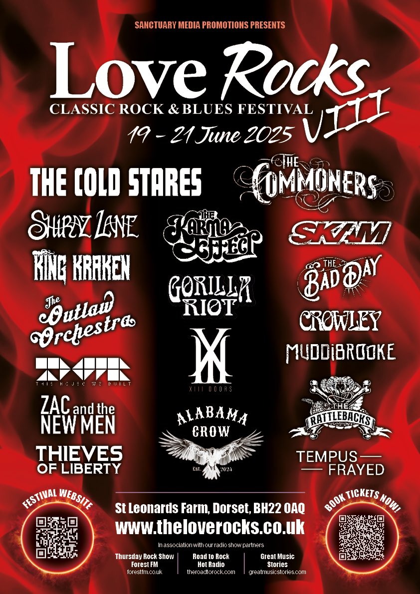 loverocksfest's tweet photo. Morning u #Loverocks rock’n’rollers! Here 4 ur pleasure & delectation are our Wave2 bands! We r thrilled to welcome Saturday headliners #TheCommoners also on board r the mighty #ShirazLane #SKAM #GorillaRiot
#TheOutlawOrchestra #TheRattlebacks Big luv & see ya down the front xx https://t.co/opayg3SrnS