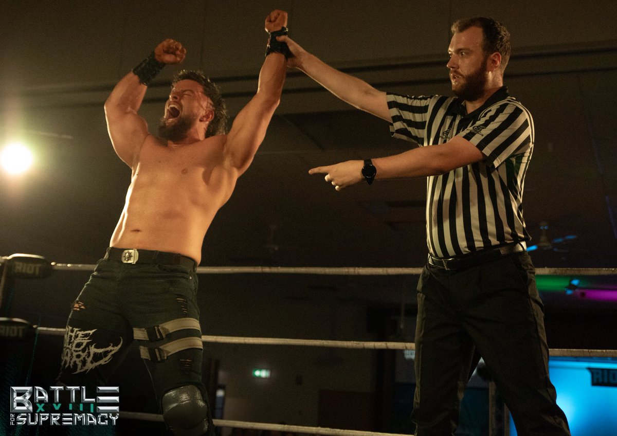 rcwrestling's tweet photo. A career defining year for @DeanBradyCCB ends with a dominant victory over a game @BanjoPowers at Battle For Supremacy! 
#RCWBFS https://t.co/ObKnHzuB7p