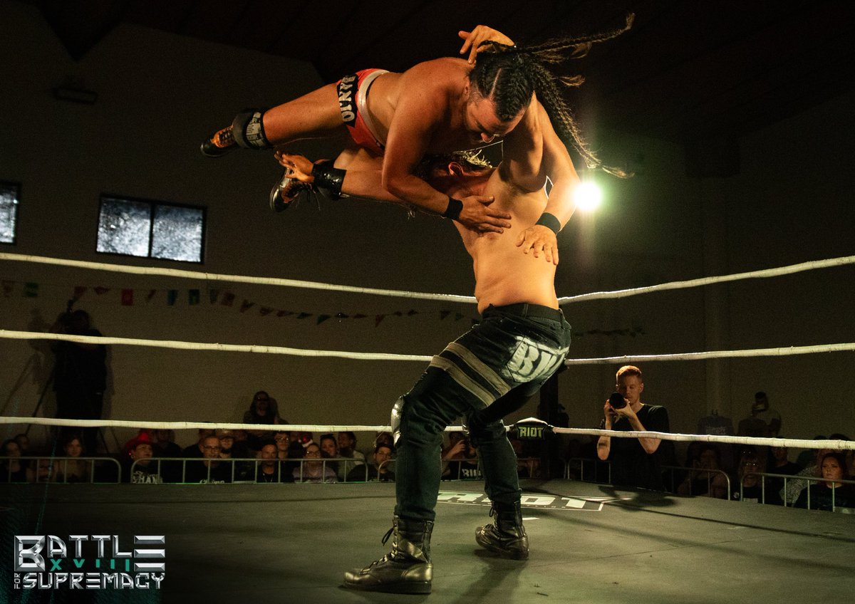 rcwrestling's tweet photo. A career defining year for @DeanBradyCCB ends with a dominant victory over a game @BanjoPowers at Battle For Supremacy! 
#RCWBFS https://t.co/ObKnHzuB7p