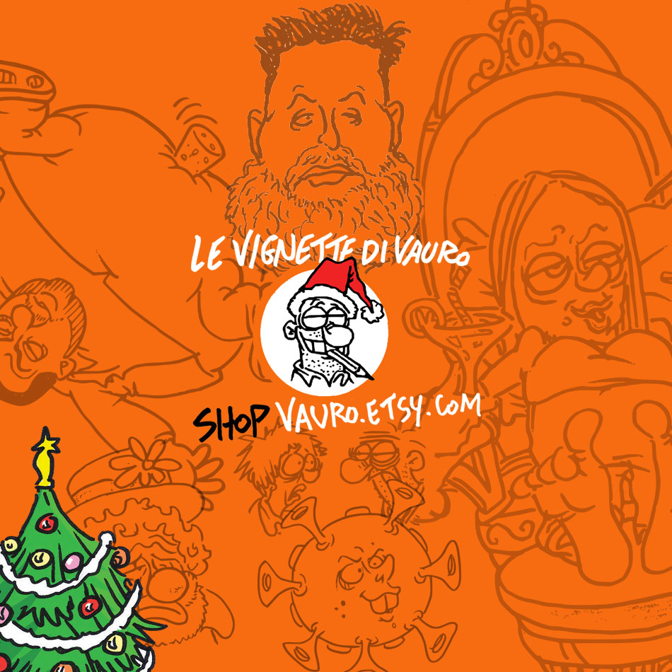 Shop #Natale 🎅🎄 Ultima spedizione natalizia il #23dicembre! 

Ora: -50% su tutte le vignette 2018-2022
Best of 👉 etsy.com/shop/vauro/?et…

Stampe ltd ed 👉 etsy.com/shop/vauro/?et…

Tutto 👉 vauro.etsy.com