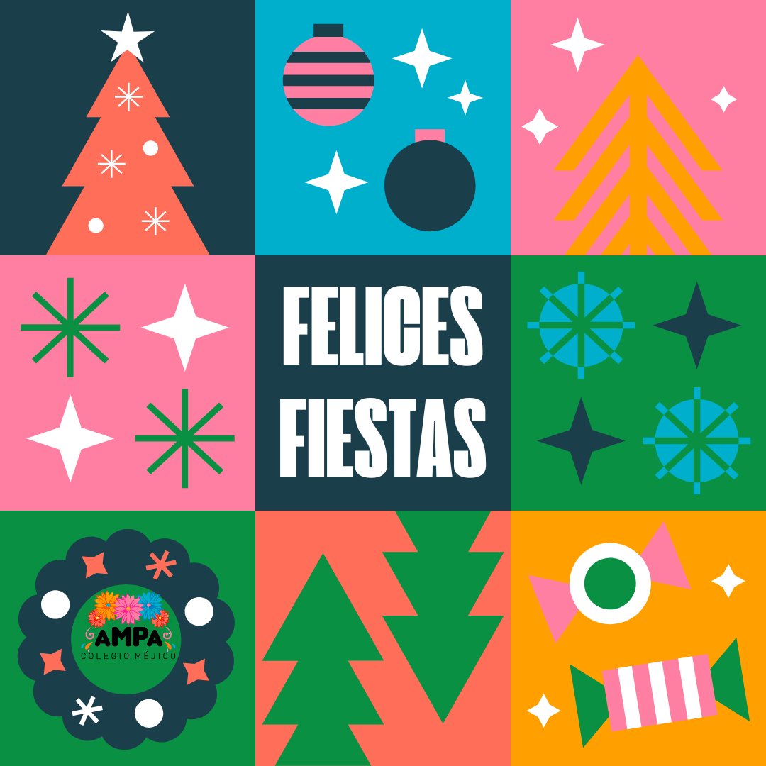 AMPA CEIP Méjico (@ampamejico) on Twitter photo ¡Felices fiestas, familias! Os deseamos una #Navidad2024 llena de alegrías y buenos momentos
#colegioMéjico <a href="/ceipmejicoMadri/">ceip méjico</a> ¡Felices fiestas, familias! Os deseamos una #Navidad2024 llena de alegrías y buenos momentos
#colegioMéjico <a href="/ceipmejicoMadri/">ceip méjico</a>