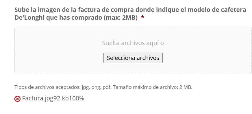 cuco027's tweet photo. Hola @MediaMarkt_es es imposible cumplimentar el formulario de reembolso de @DeLonghiUK . El formato y el tamaño cumplen los criterios. https://t.co/OjWDSp5W7J