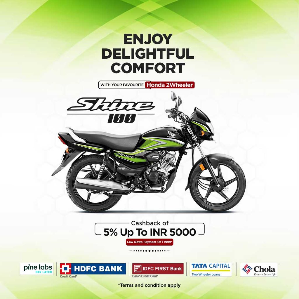 honda2wheelerin's tweet photo. Enjoy delightful comfort.
#Honda #ThePowerOfDreams #Shine100 https://t.co/hvqbeoNfkZ