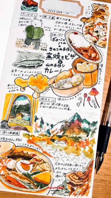 昔のらくがき
 #イラスト  #登山  #食べ物 